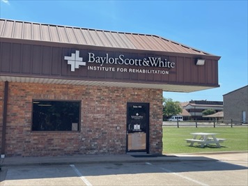 Outside front of building