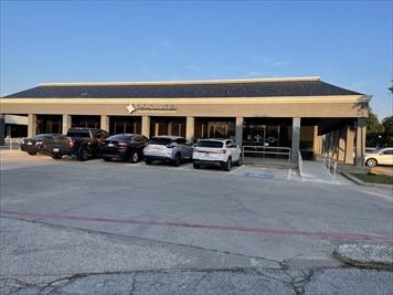 Outside front of building