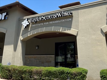 Outside front of building