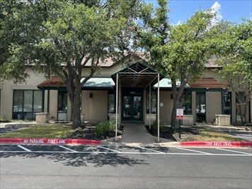 Outside front of building