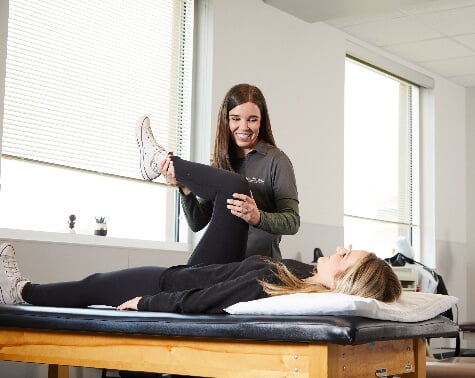Patient in physical therapy