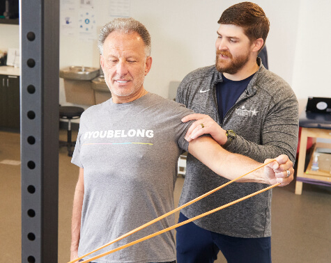 Patient in physical therapy