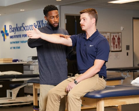 Patient in physical therapy