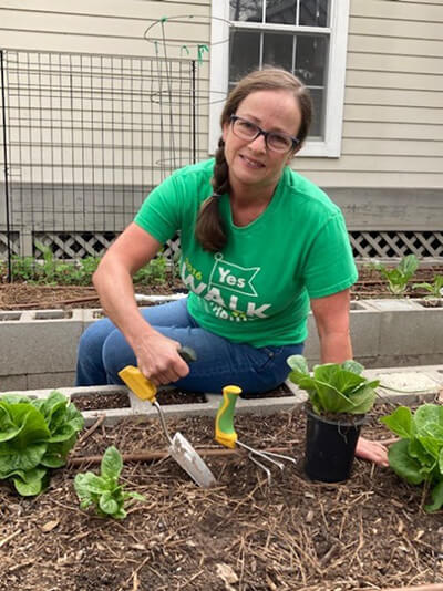 woman gardening